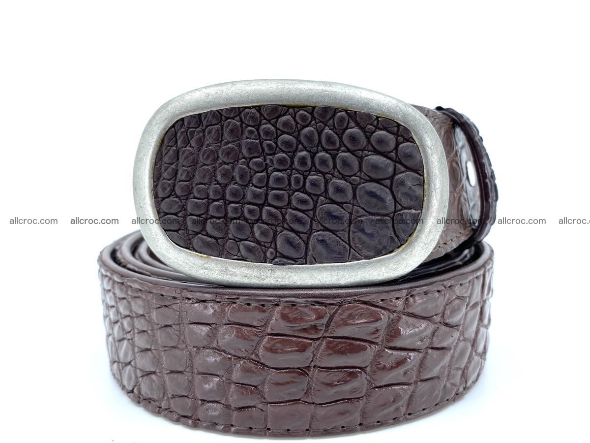 Handcrafted Crocodile leather belt 795 Foto 11
