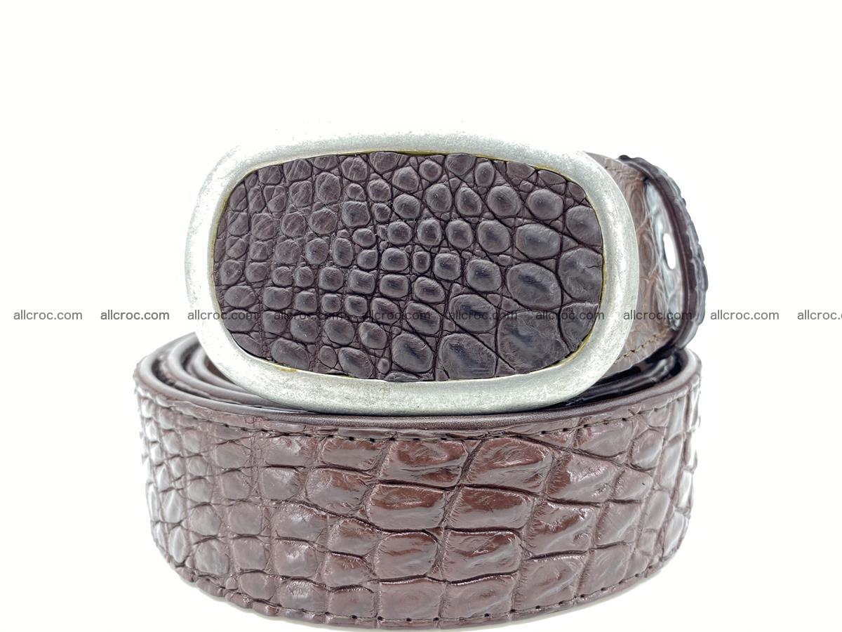 Handcrafted Crocodile leather belt 795 Foto 0