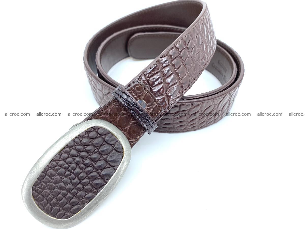 Handcrafted Crocodile leather belt 795 Foto 1