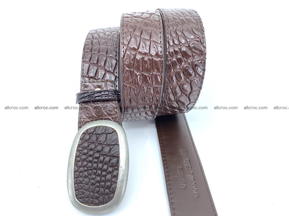 Handcrafted Crocodile leather belt 795 Foto 2