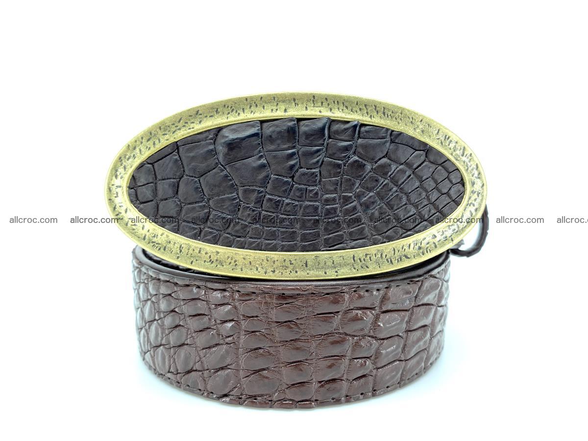 Handcrafted Crocodile leather belt 804 Foto 0