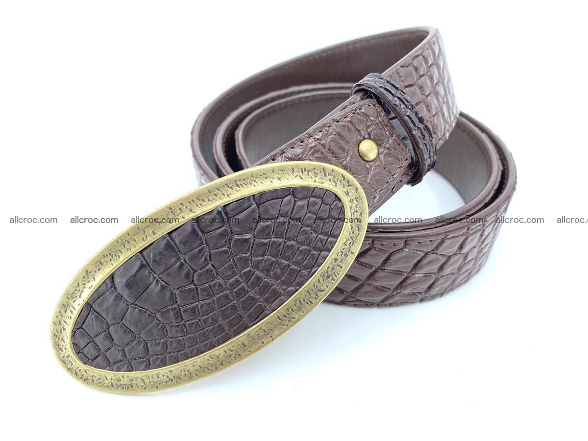Handcrafted Crocodile leather belt 804 Foto 1