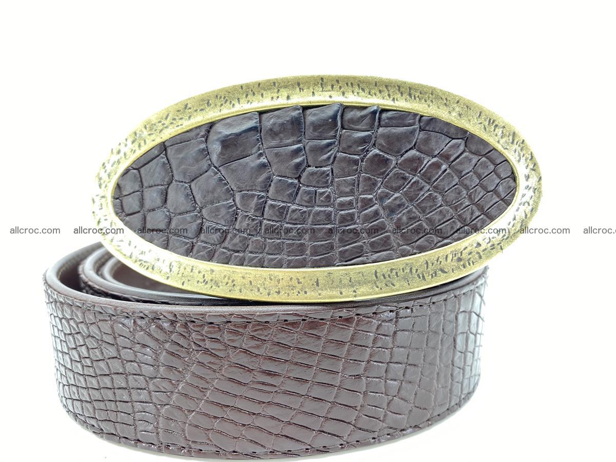 Handcrafted Crocodile leather belt 806 Foto 0