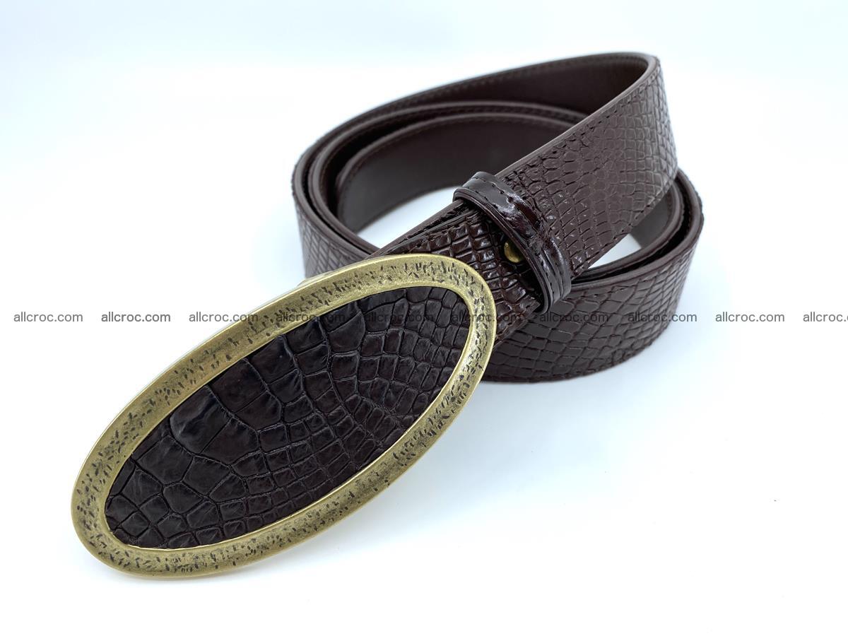Handcrafted Crocodile leather belt 806 Foto 1