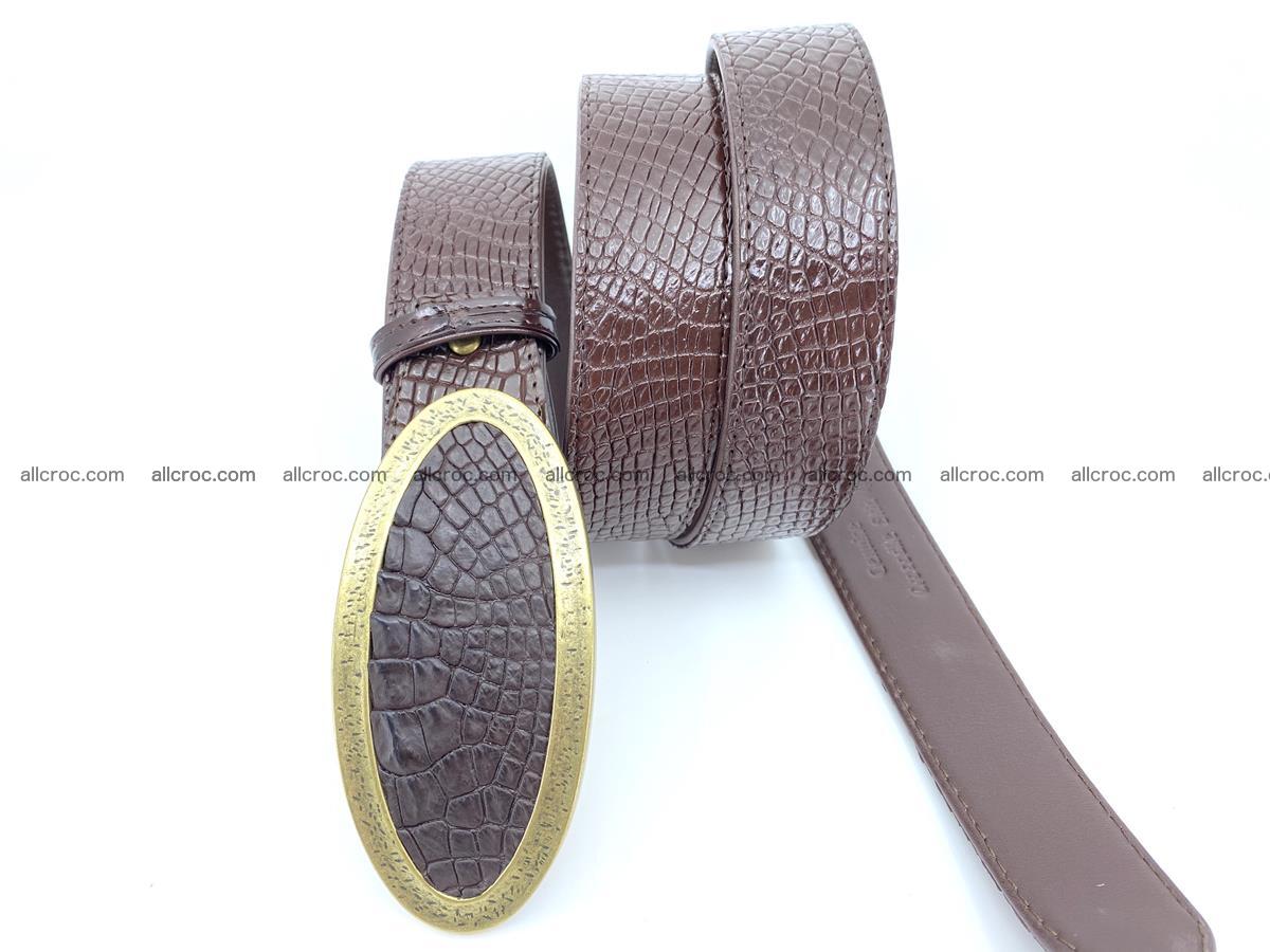 Handcrafted Crocodile leather belt 806 Foto 2