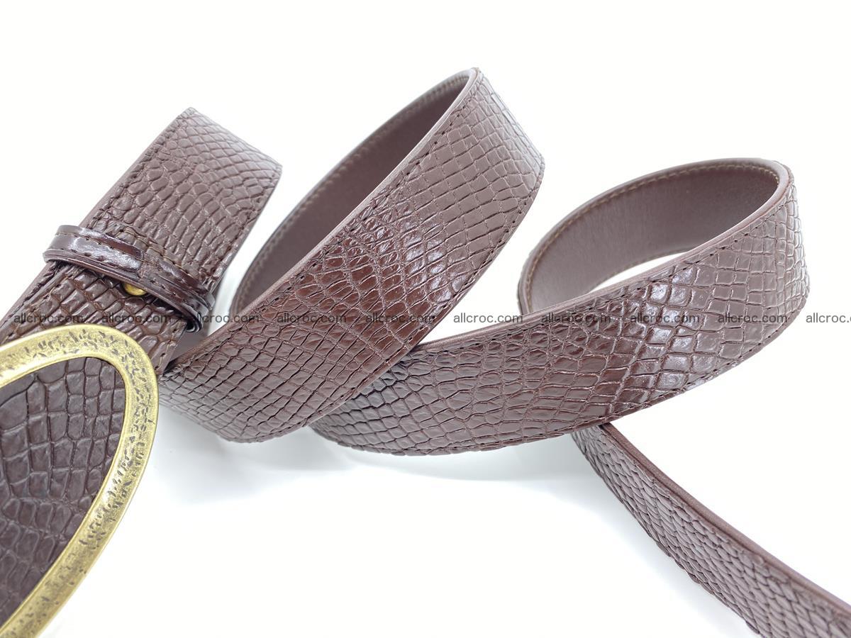 Handcrafted Crocodile leather belt 806 Foto 4