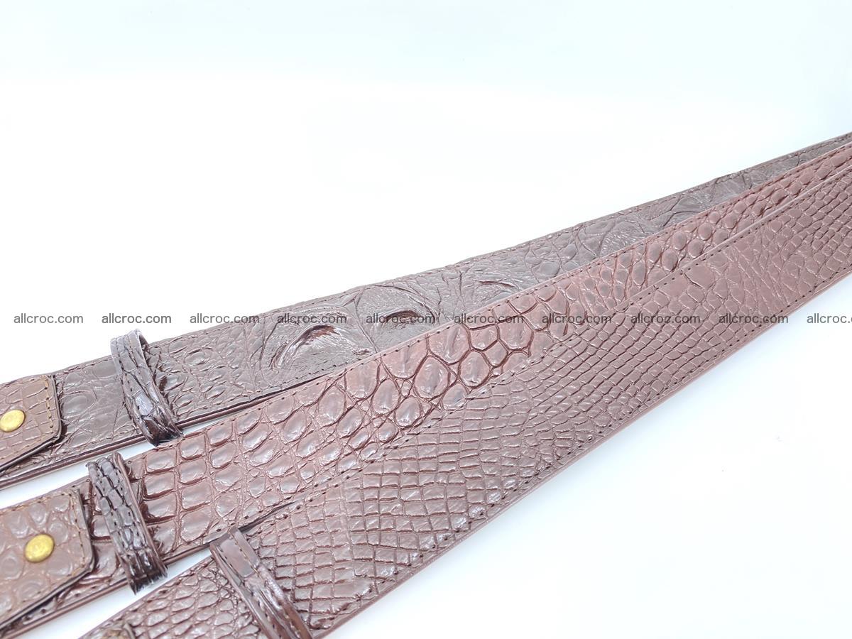 Handcrafted Crocodile leather belt 816 Foto 9