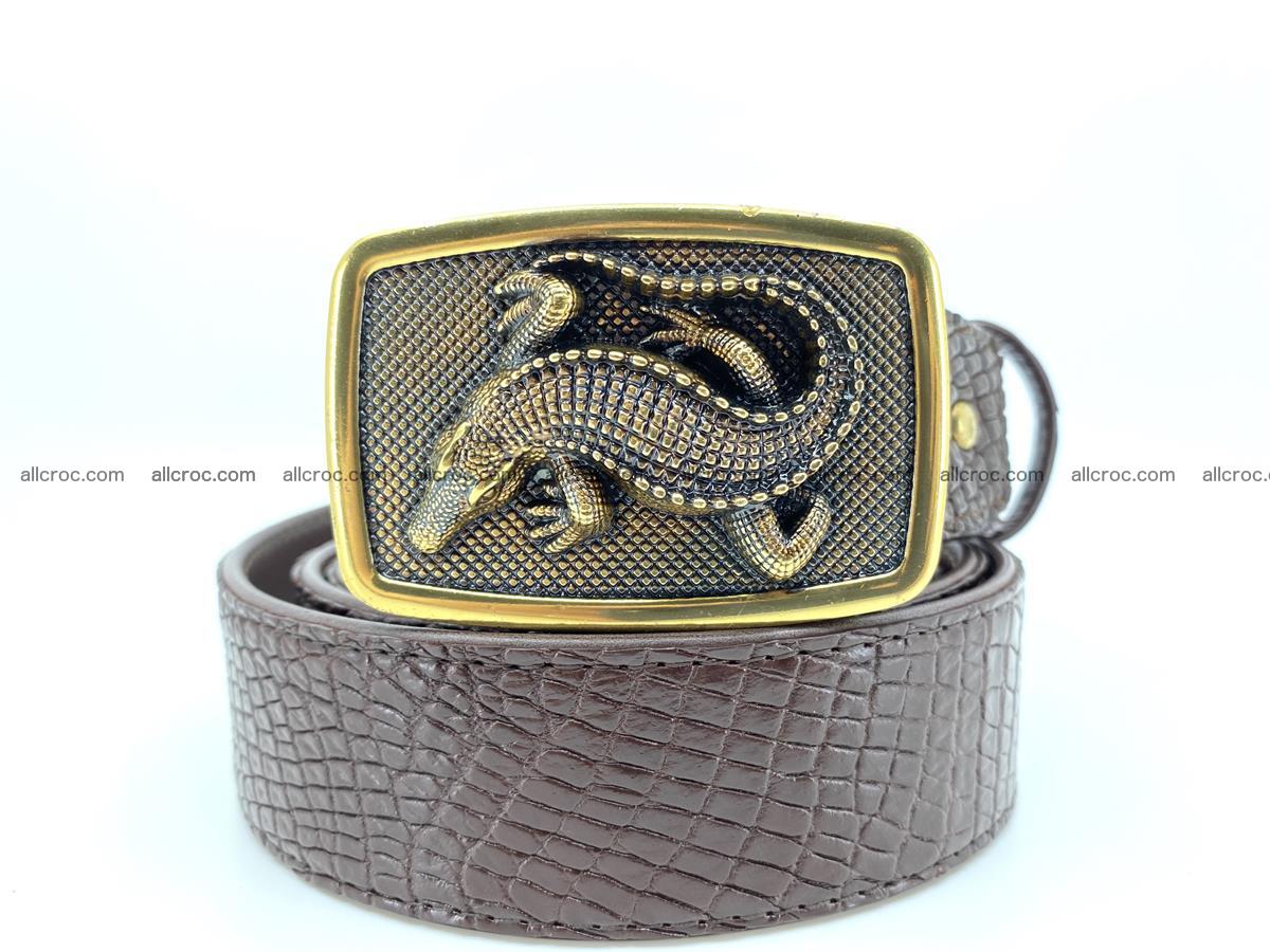Handcrafted Crocodile leather belt 818 Foto 0