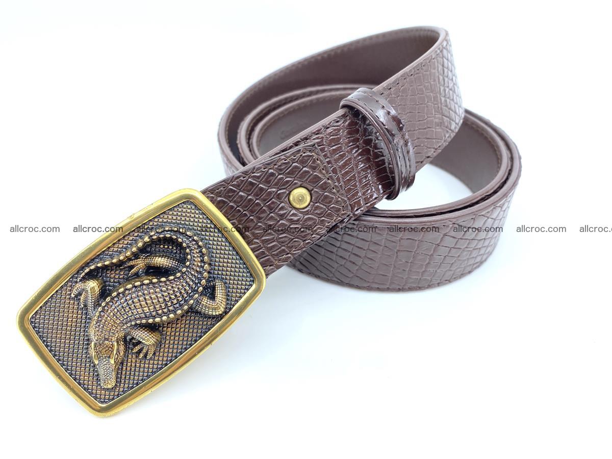 Handcrafted Crocodile leather belt 818 Foto 1