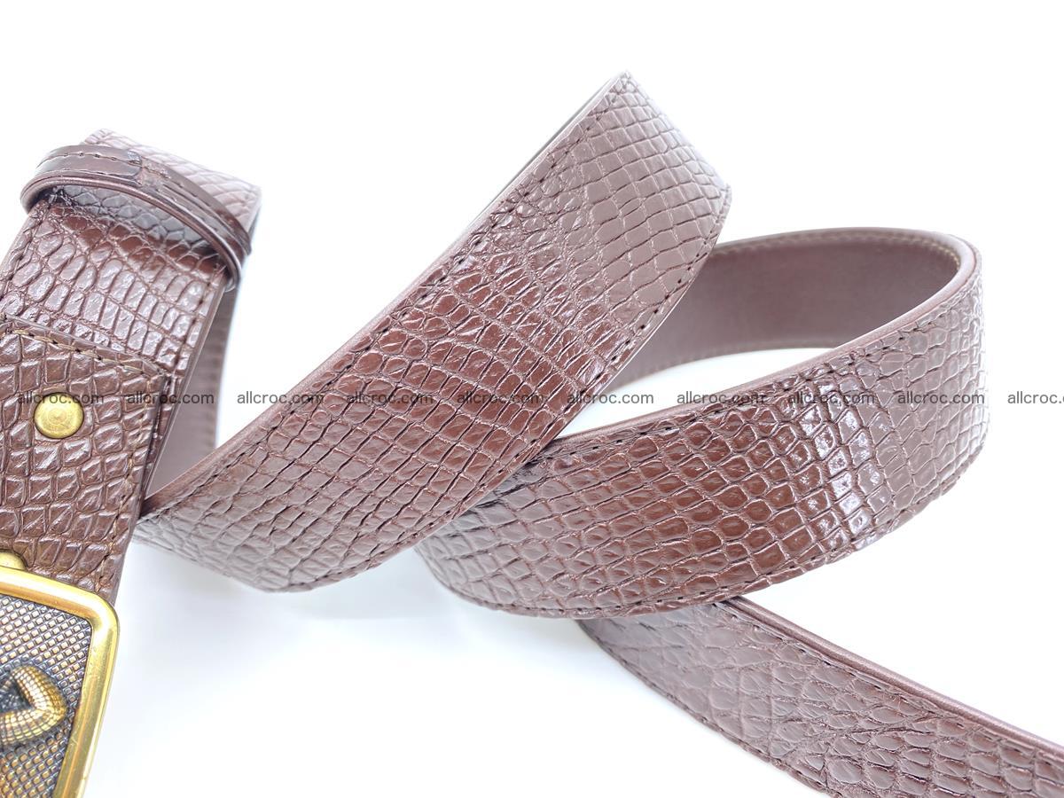 Handcrafted Crocodile leather belt 818 Foto 4