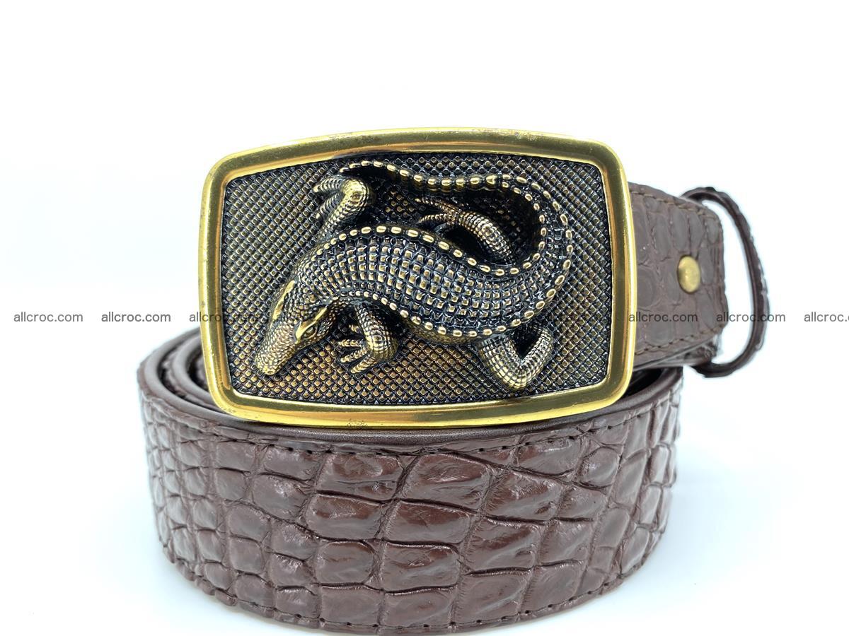 Handcrafted Crocodile leather belt 816 Foto 0