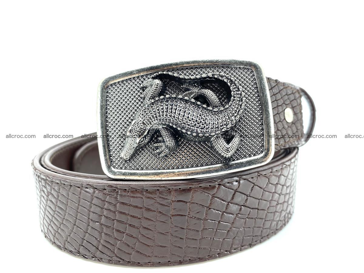 Handcrafted Crocodile leather belt 814 Foto 0