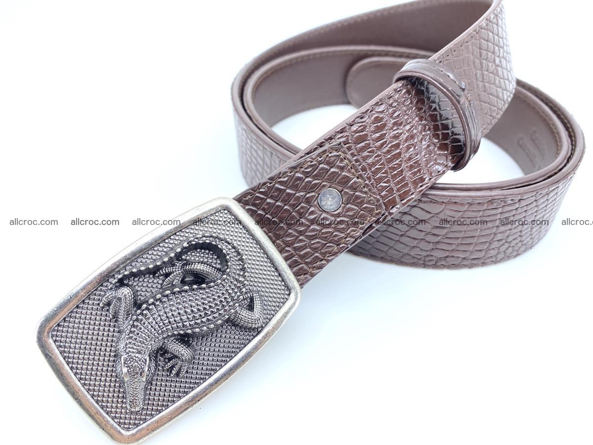 Handcrafted Crocodile leather belt 814 Foto 1