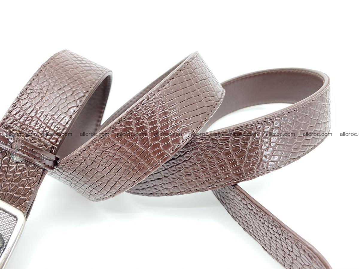 Handcrafted Crocodile leather belt 814 Foto 4