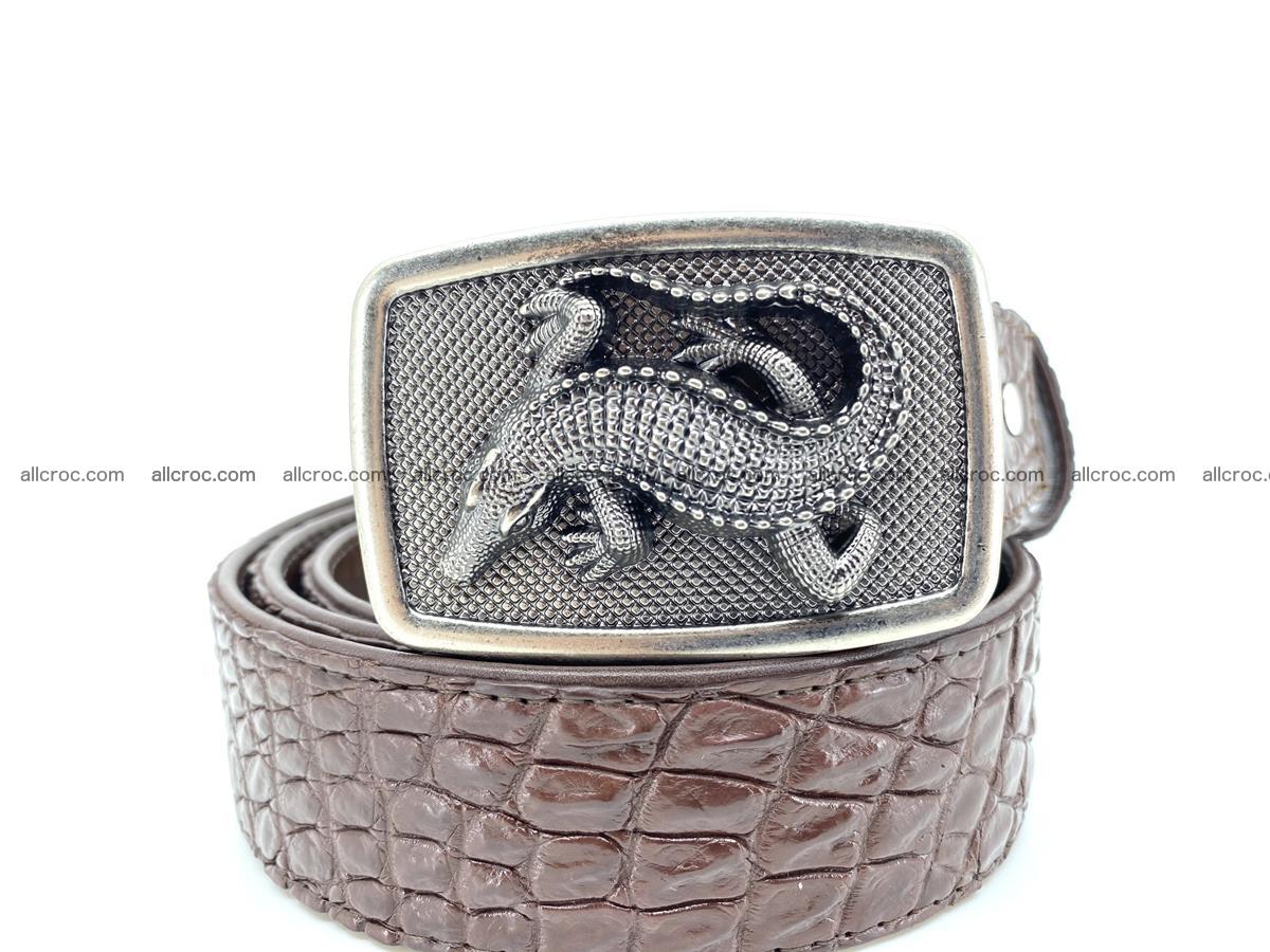 Handcrafted Crocodile leather belt 812 Foto 0