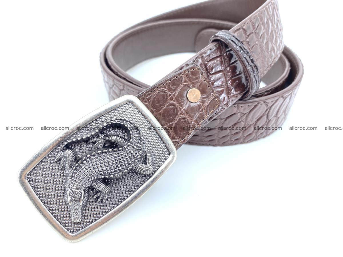 Handcrafted Crocodile leather belt 812 Foto 1
