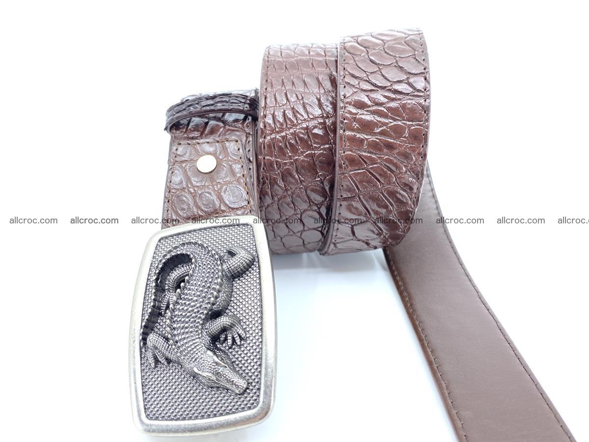 Handcrafted Crocodile leather belt 812 Foto 2