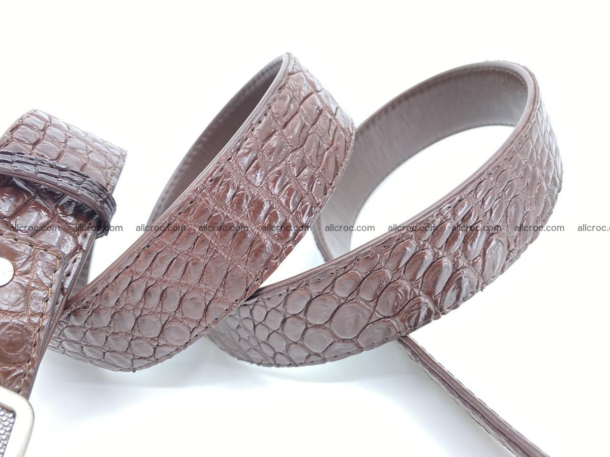 Handcrafted Crocodile leather belt 812 Foto 4