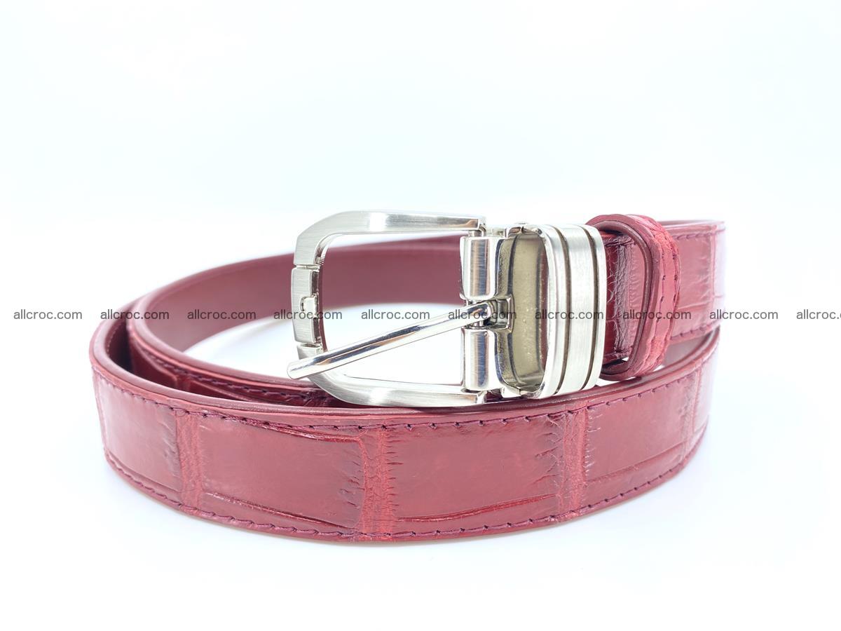 Handcrafted Siamese crocodile leather belt for women 861 Foto 0