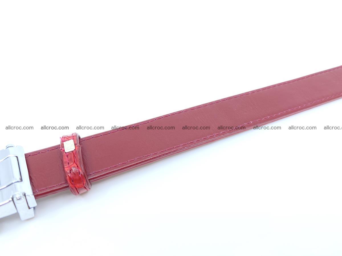 Handcrafted Siamese crocodile leather belt for women 861 Foto 3
