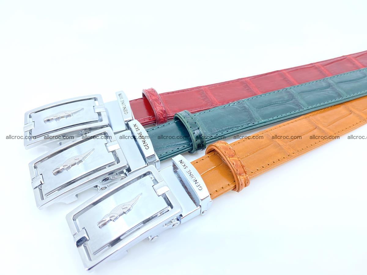 Handcrafted Siamese crocodile leather belt for women 861 Foto 4