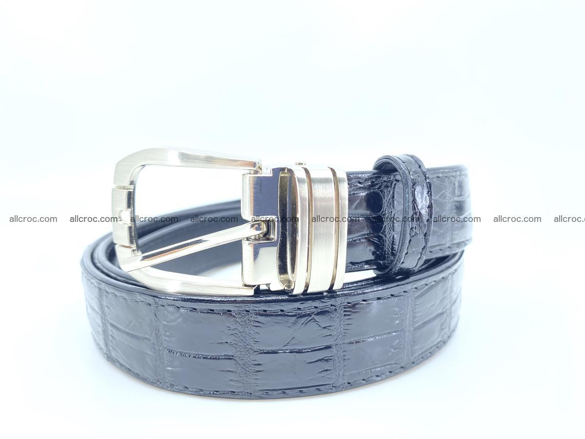 Handcrafted Siamese crocodile leather belt for women 873 Foto 3