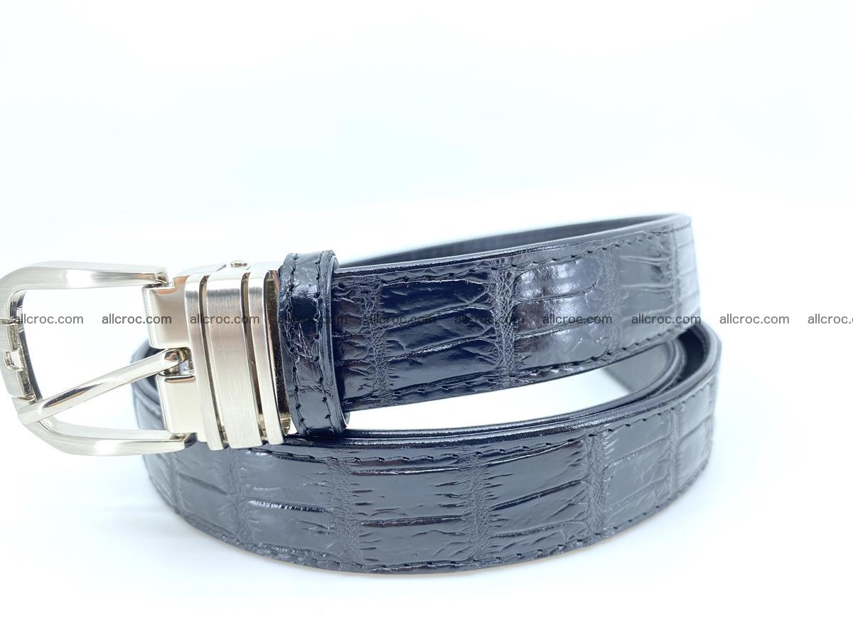 Handcrafted Siamese crocodile leather belt for women 873 Foto 2
