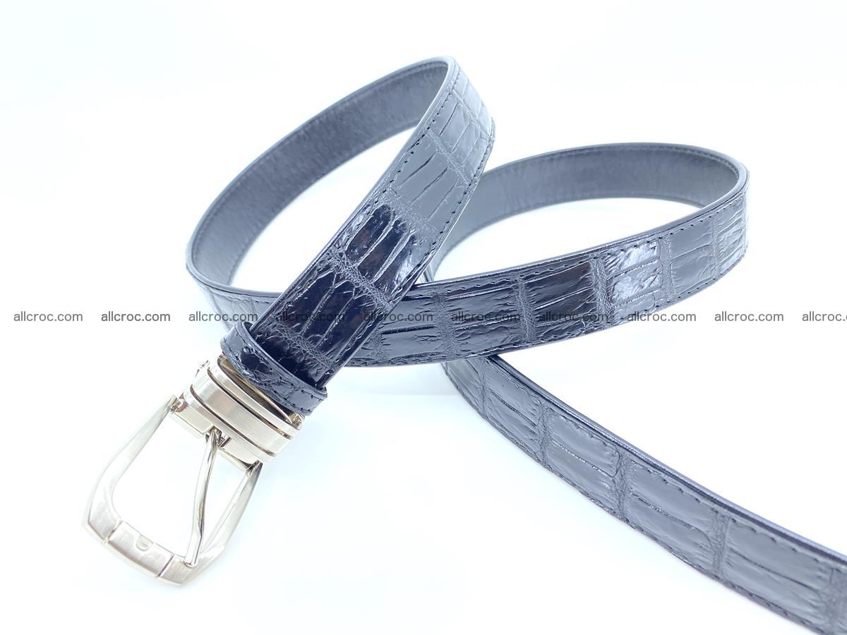 Handcrafted Siamese crocodile leather belt for women 873 Foto 1