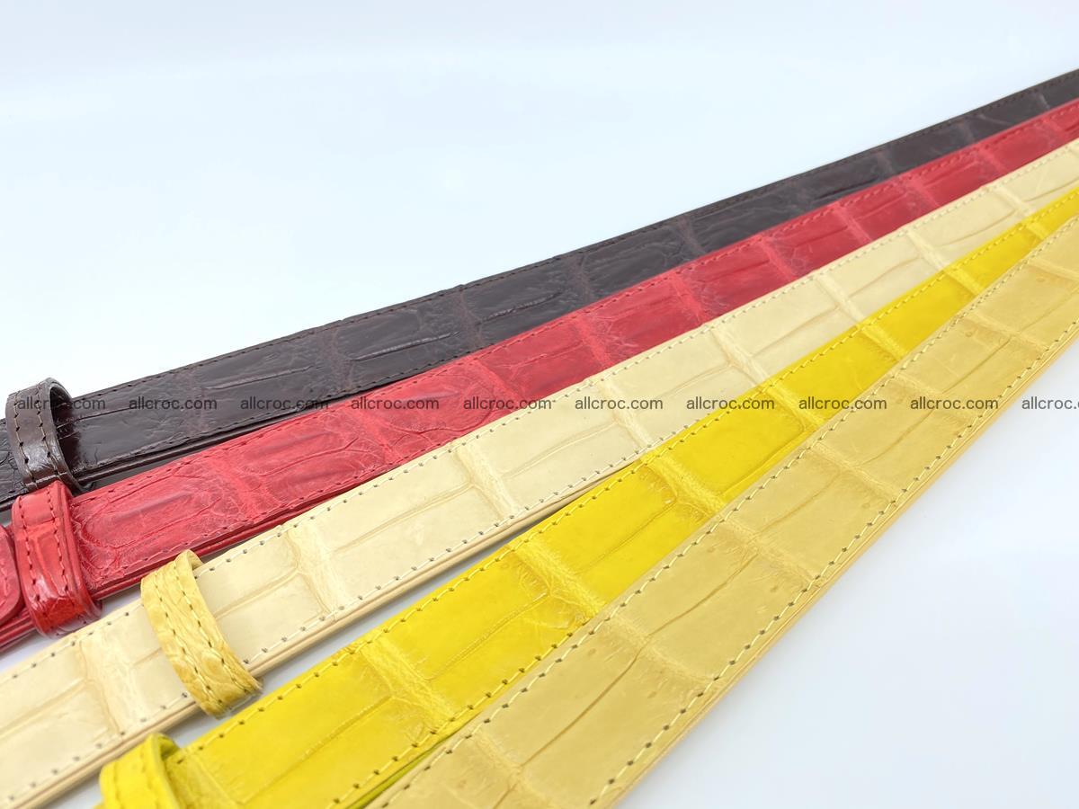 Handcrafted Siamese crocodile leather belt for women 875 Foto 8