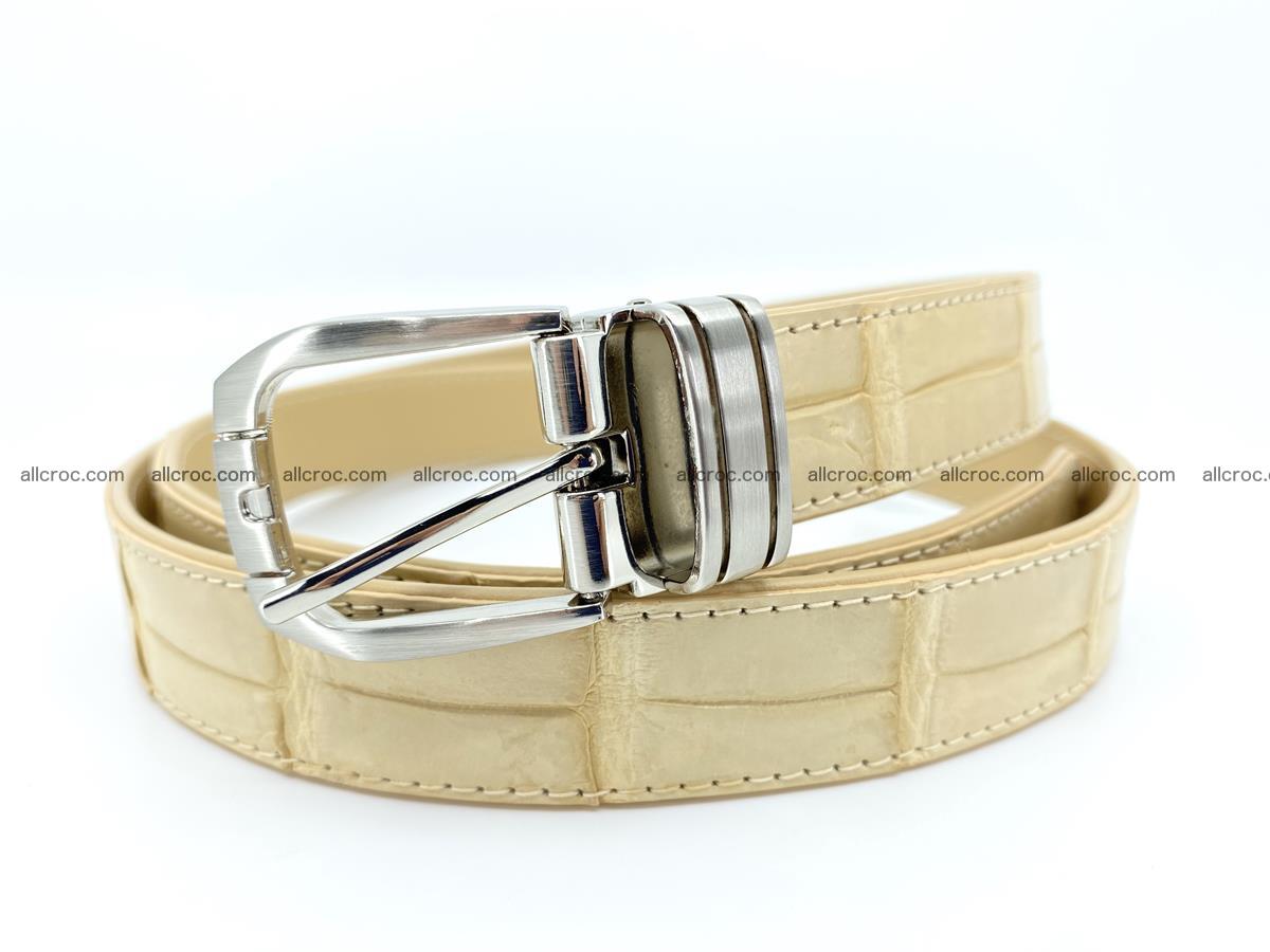 Handcrafted Siamese crocodile leather belt for women 875 Foto 0