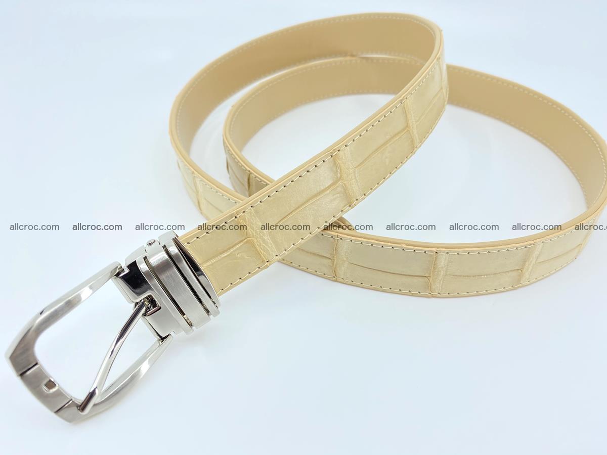 Handcrafted Siamese crocodile leather belt for women 875 Foto 2