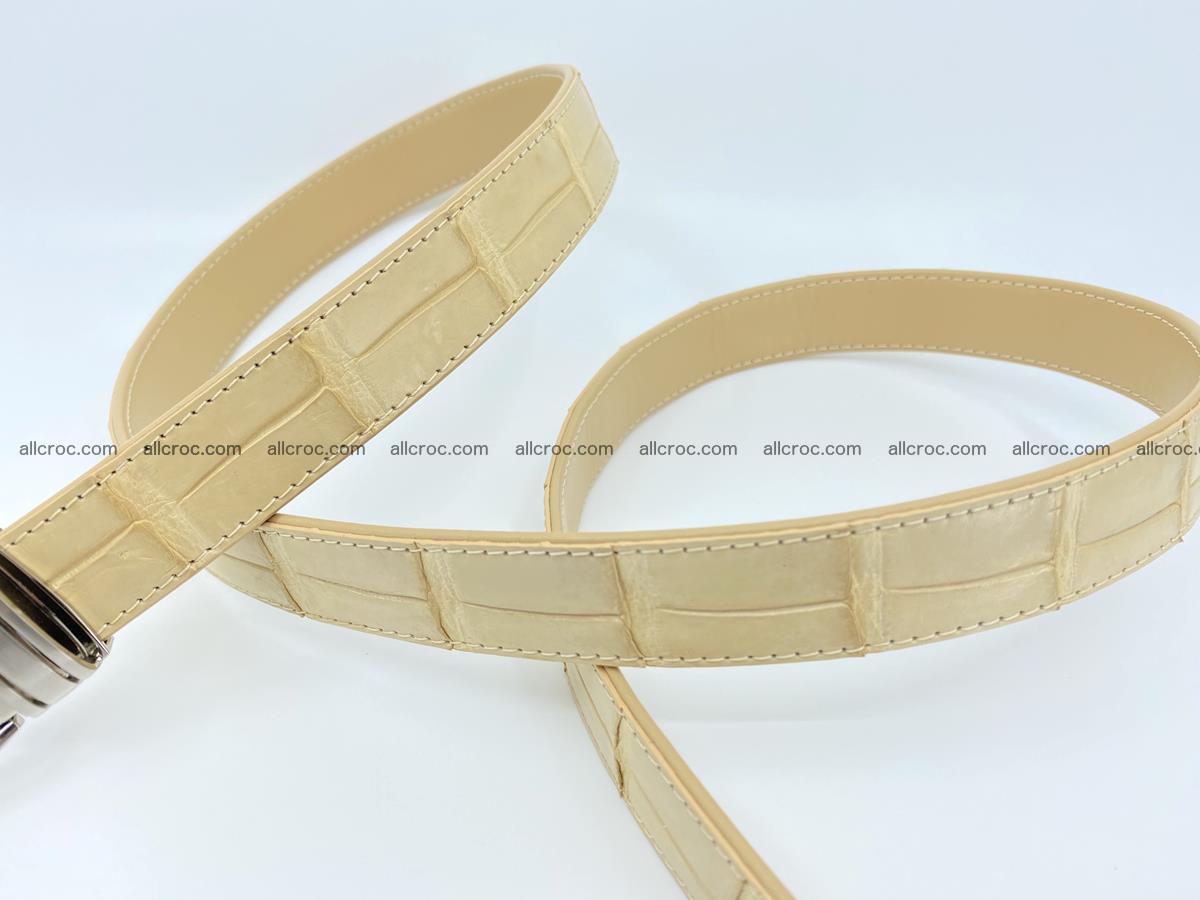 Handcrafted Siamese crocodile leather belt for women 875 Foto 3