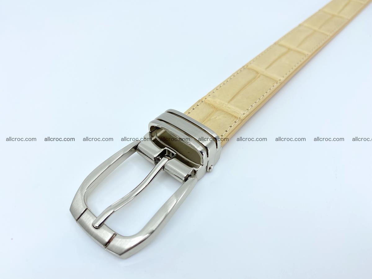 Handcrafted Siamese crocodile leather belt for women 875 Foto 4
