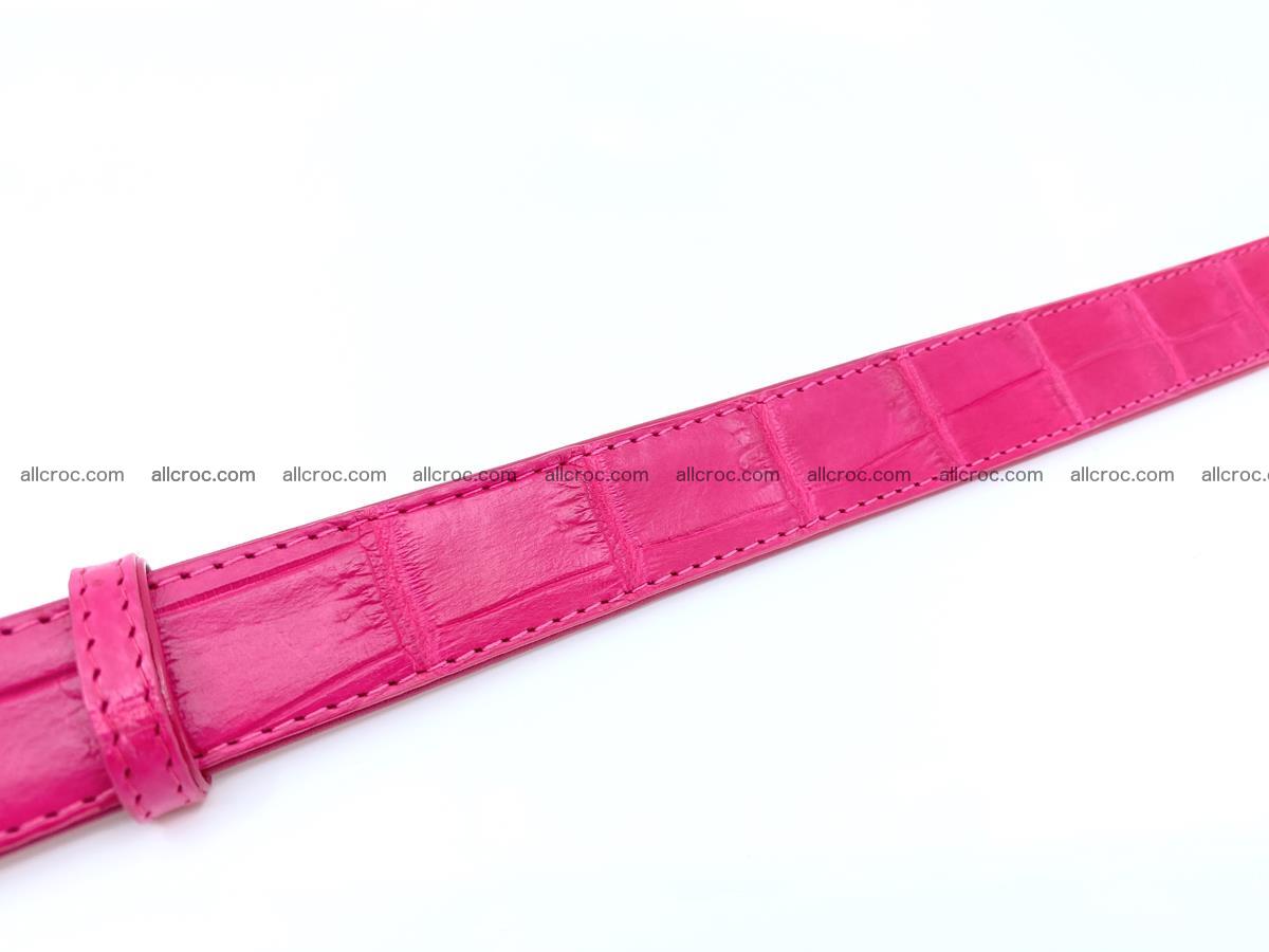 Handcrafted Siamese crocodile leather belt for women 872 Foto 3