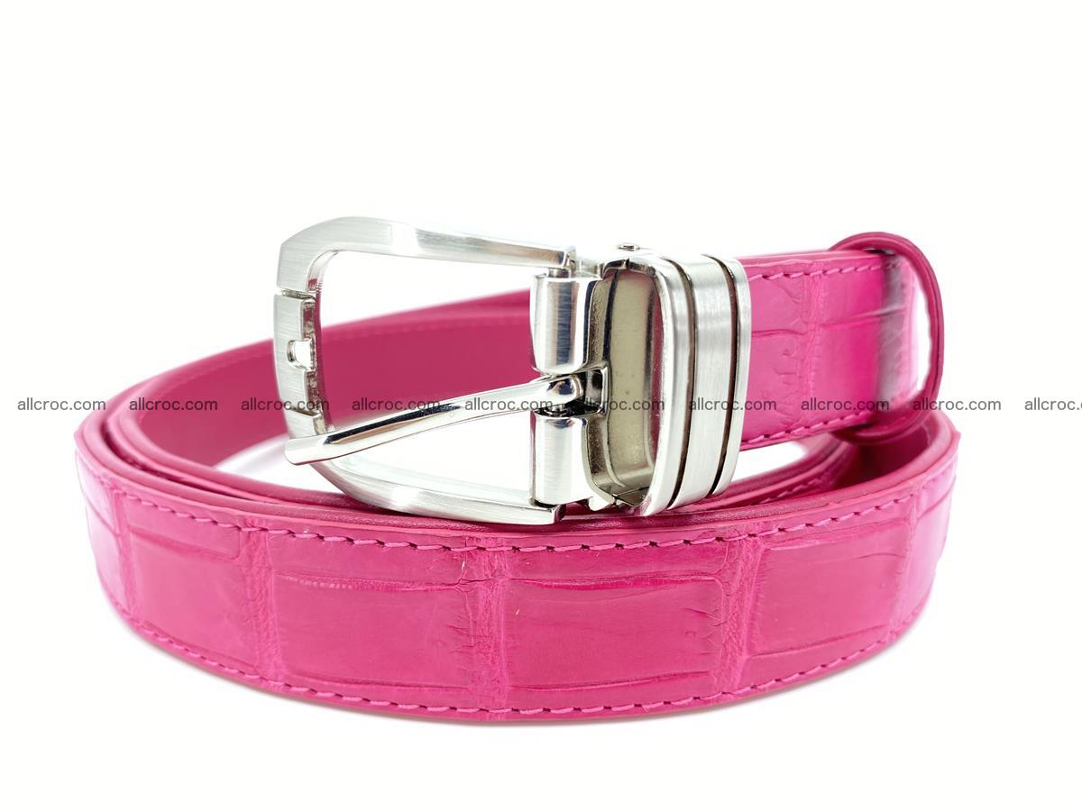 Handcrafted Siamese crocodile leather belt for women 872 Foto 0