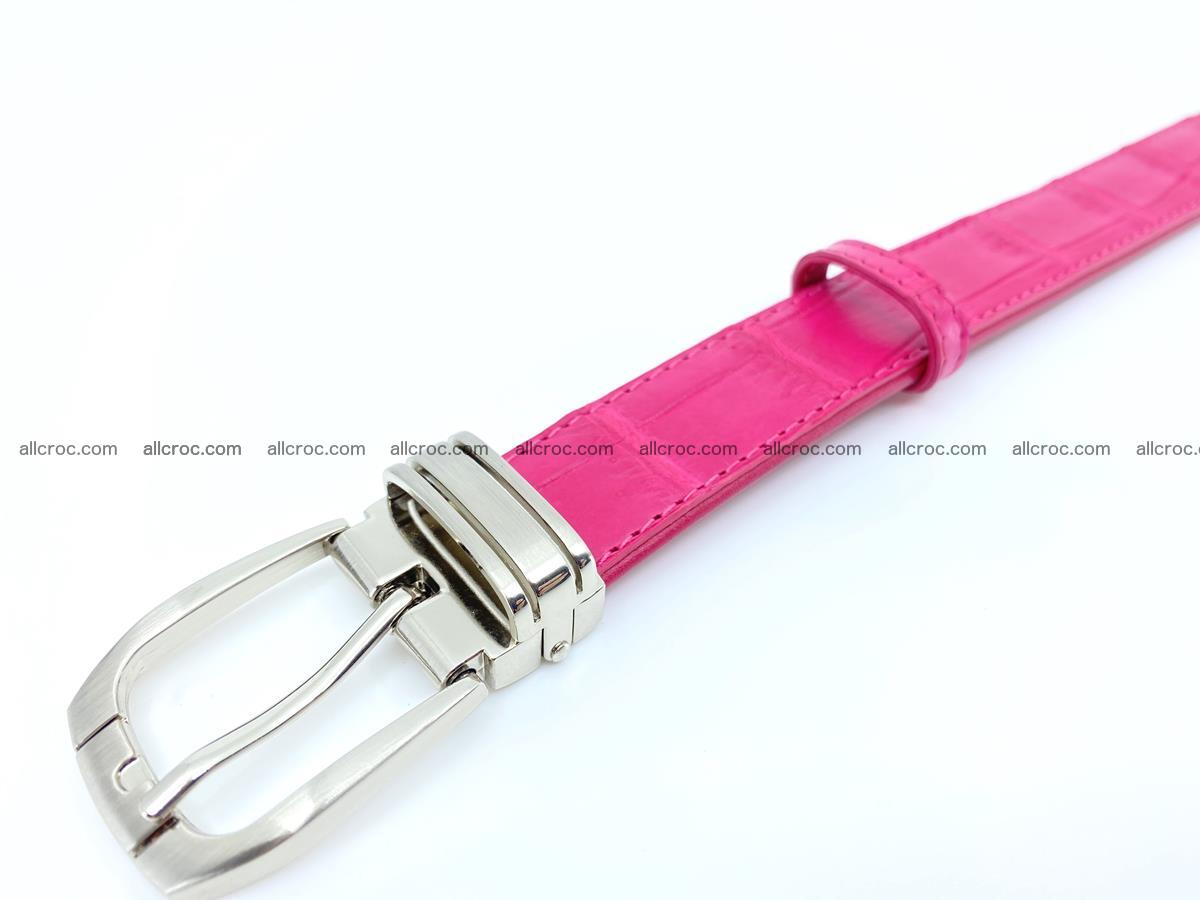 Handcrafted Siamese crocodile leather belt for women 872 Foto 2