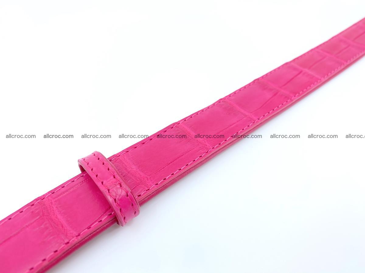 Handcrafted Siamese crocodile leather belt for women 872 Foto 4