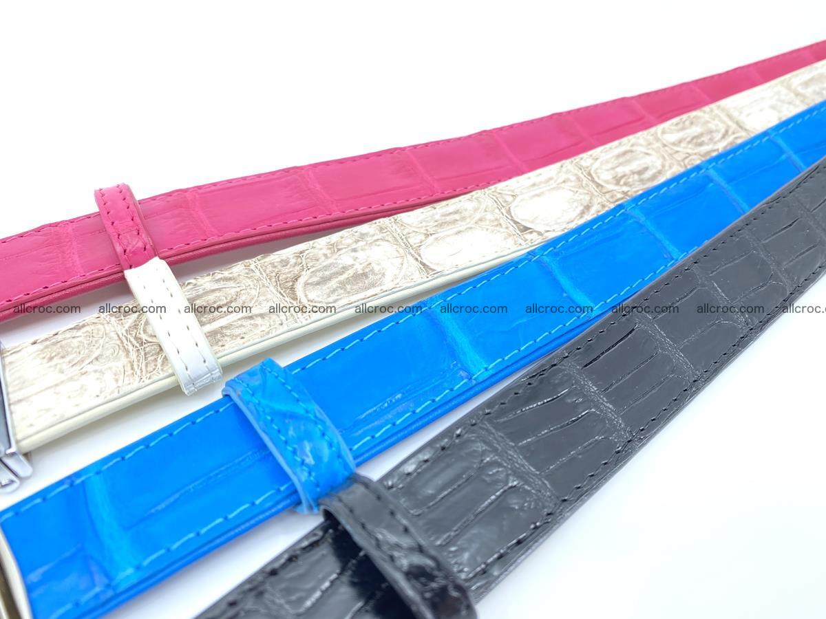 Handcrafted Siamese crocodile leather belt for women 871 Foto 7
