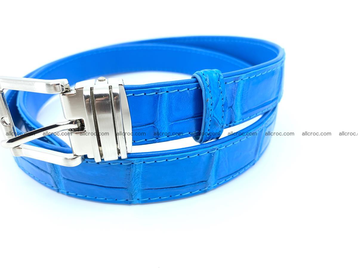 Handcrafted Siamese crocodile leather belt for women 871 Foto 1