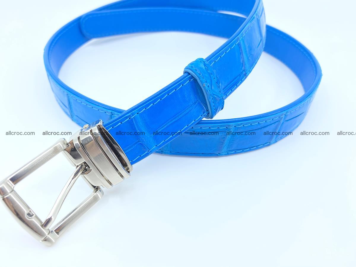 Handcrafted Siamese crocodile leather belt for women 871 Foto 2