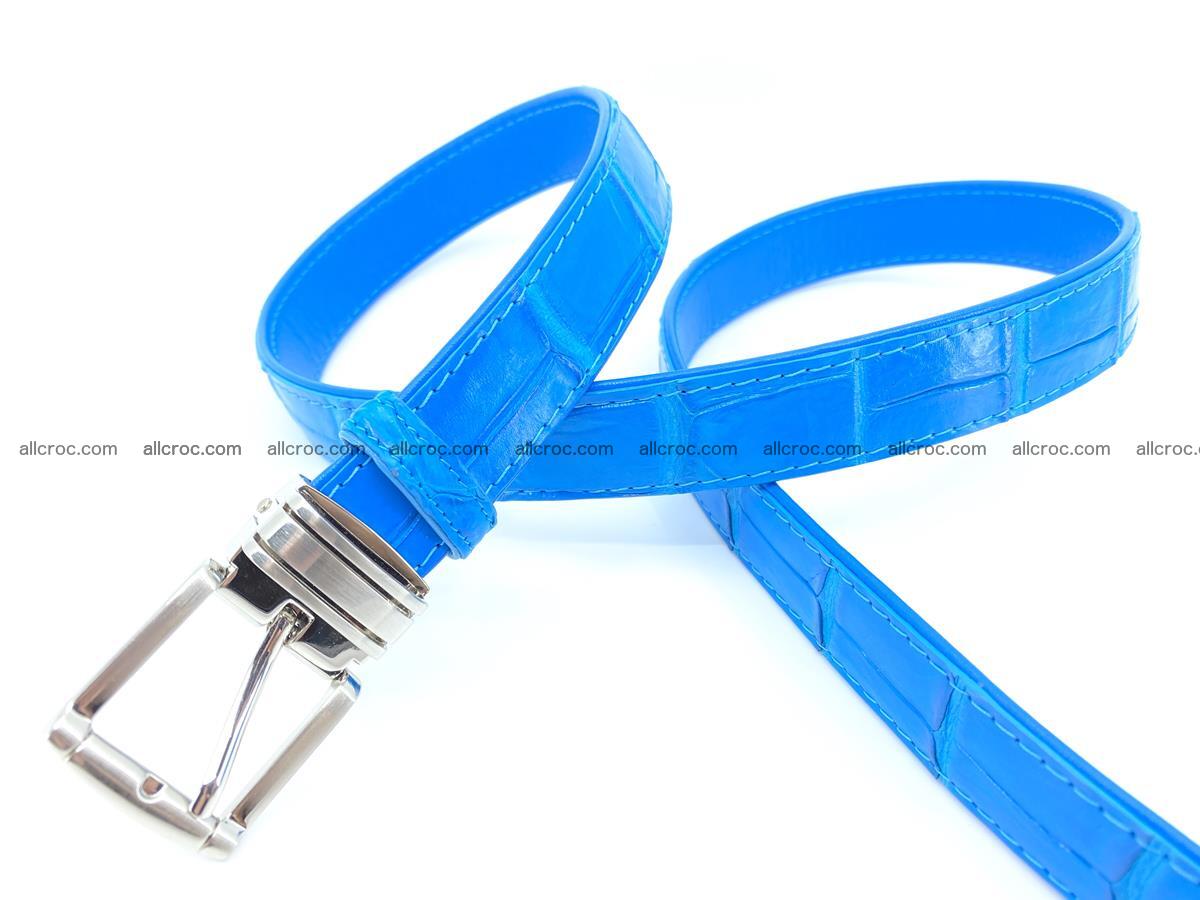 Handcrafted Siamese crocodile leather belt for women 871 Foto 3