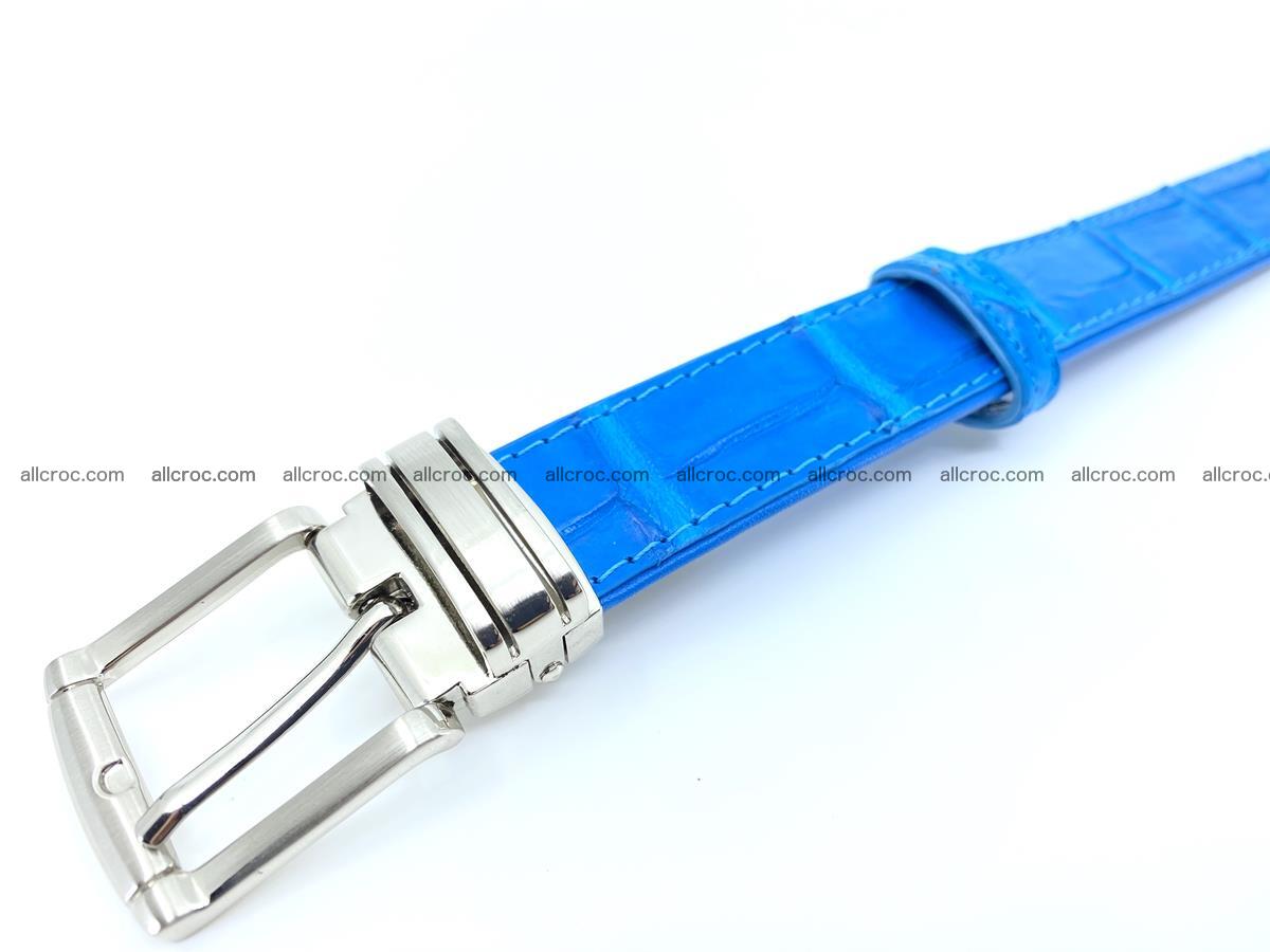 Handcrafted Siamese crocodile leather belt for women 871 Foto 4