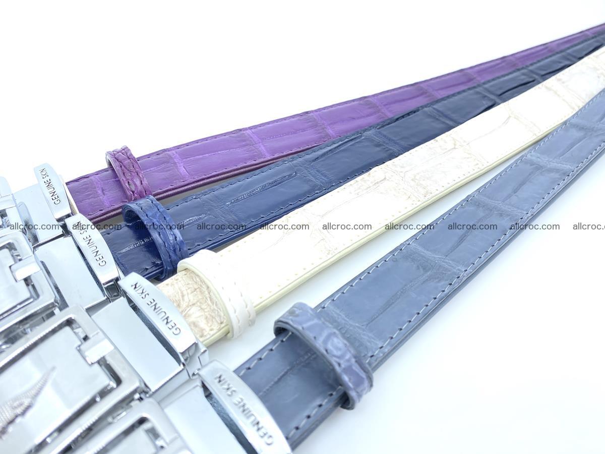 Handcrafted Siamese crocodile leather belt for women 868 Foto 7