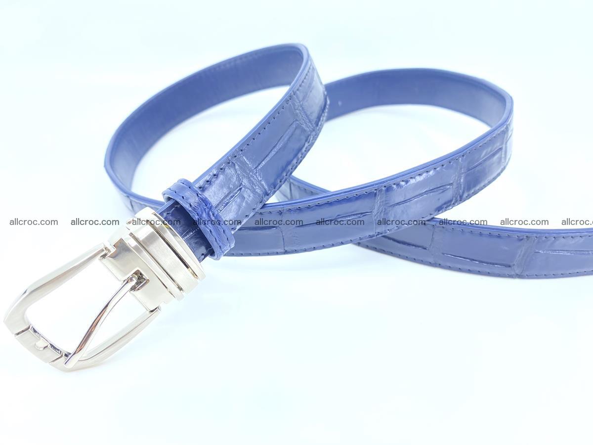 Handcrafted Siamese crocodile leather belt for women 868 Foto 1