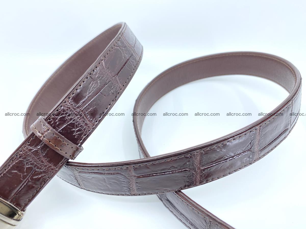 Handcrafted Siamese crocodile leather belt for women 879 Foto 3