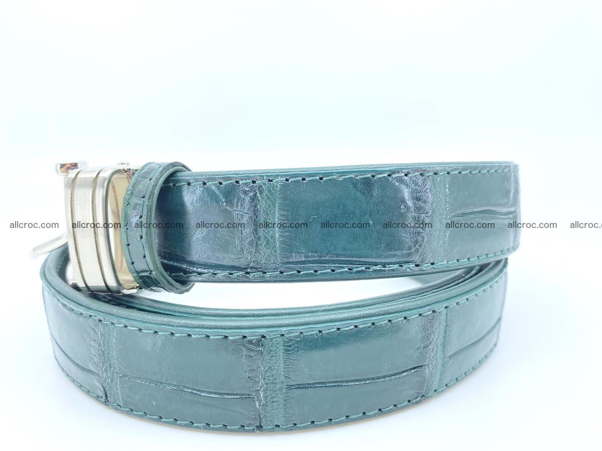 Handcrafted Siamese crocodile leather belt for women 862 Foto 2
