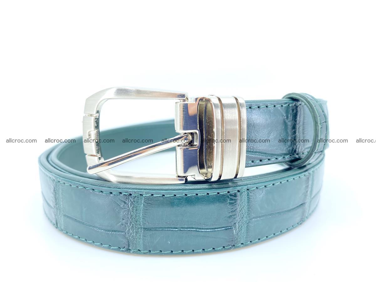 Handcrafted Siamese crocodile leather belt for women 862 Foto 0