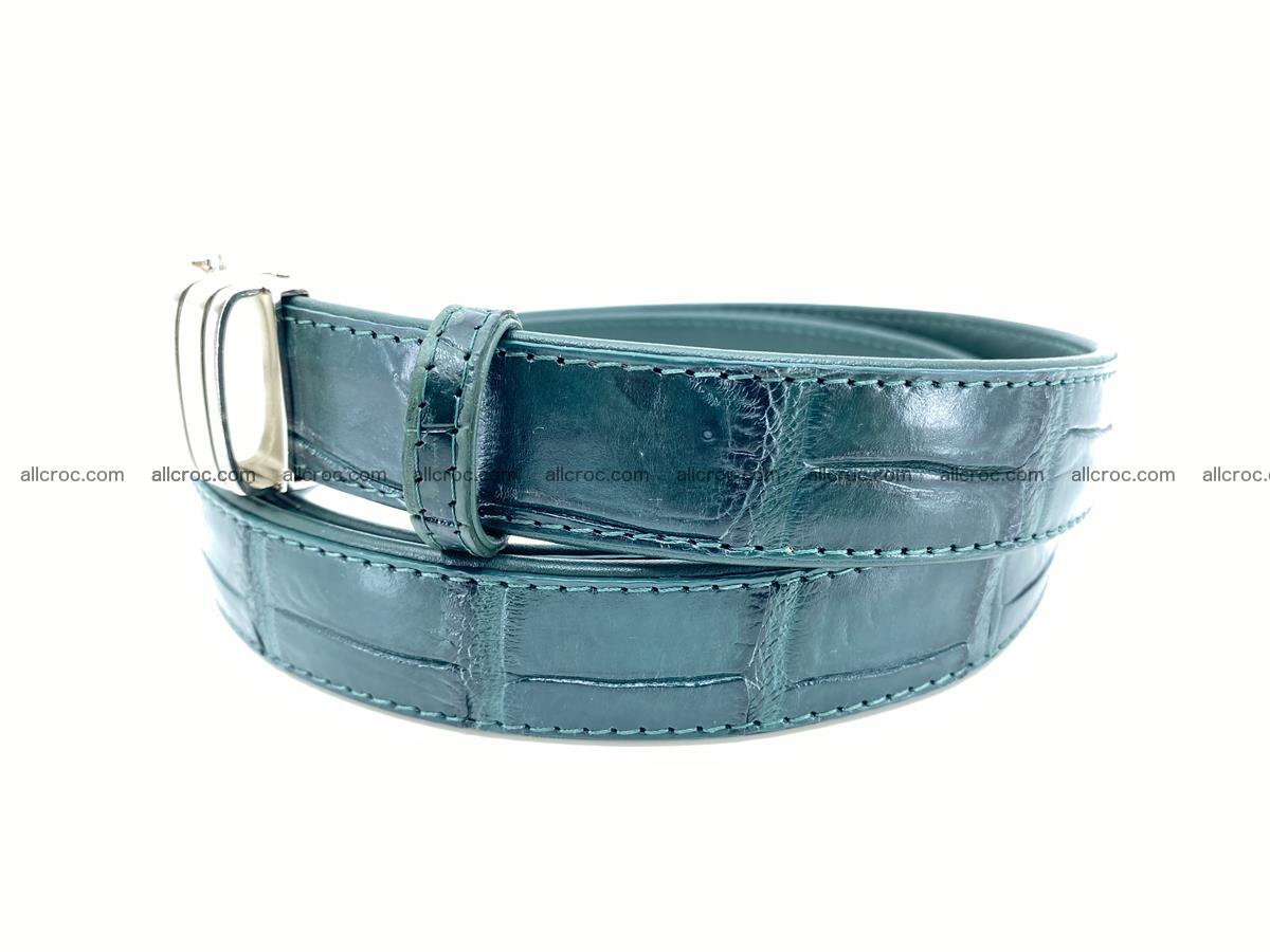 Handcrafted Siamese crocodile leather belt for women 862 Foto 3