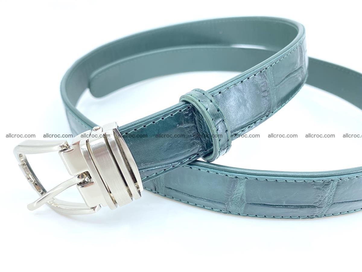 Handcrafted Siamese crocodile leather belt for women 862 Foto 5