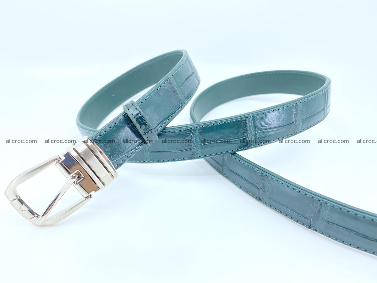 Handcrafted Siamese crocodile leather belt for women 862 Foto 6